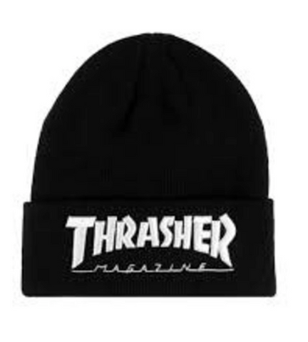 THRASHER Embroided Logo Beanie blk/wh