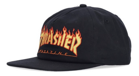 THRASHER FLAME SNAPBACK BLACK