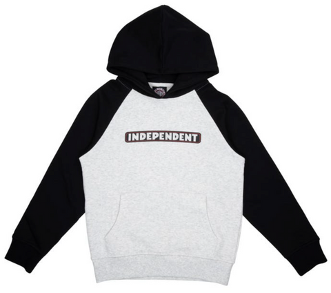 INDEPENDENT Youth Bar Hood Black/Heather Grey 12-14 YOUTH