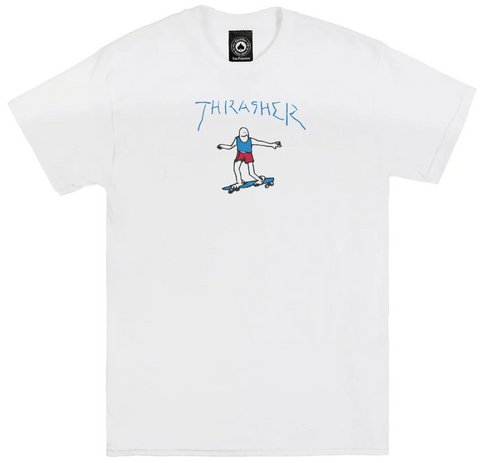 THRASHER MAGAZINE Short Sleeve T-Shirt - Gonz Tee - White