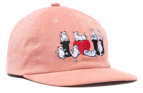 RIPNDIP - I Heart U Corduroy Strapback (Terracotta)